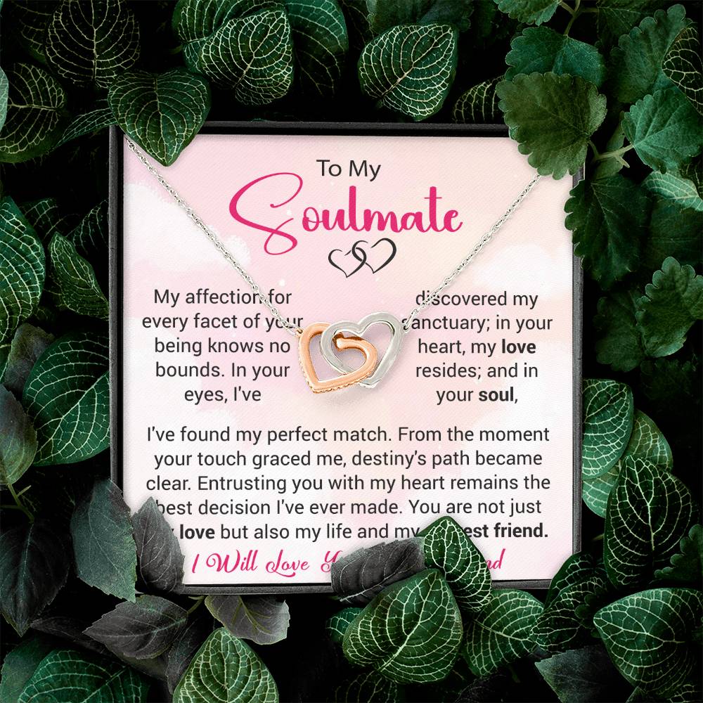 To My Soulmate | The Interlocking Hearts Necklace