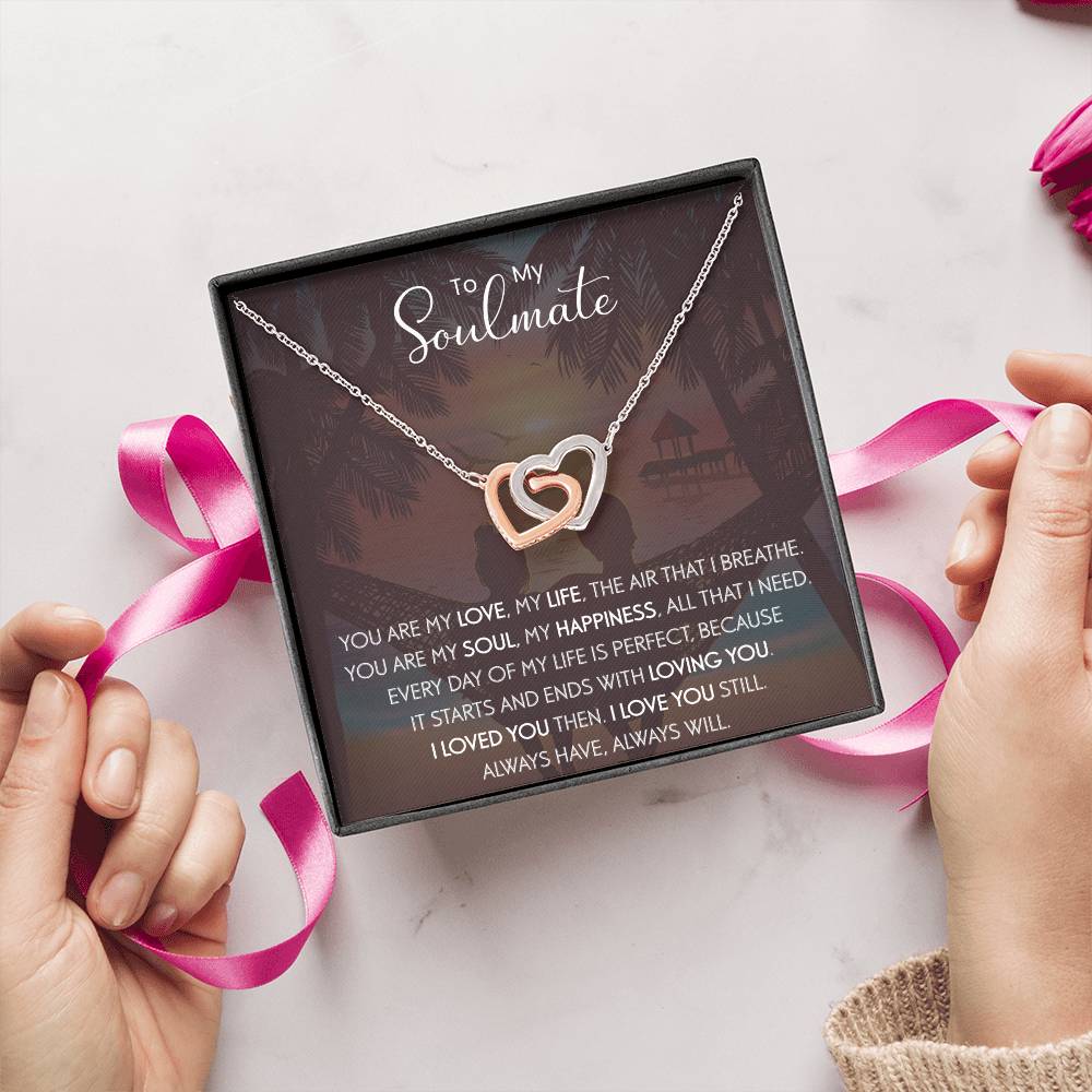 To My Soulmate | The Interlocking Hearts necklace