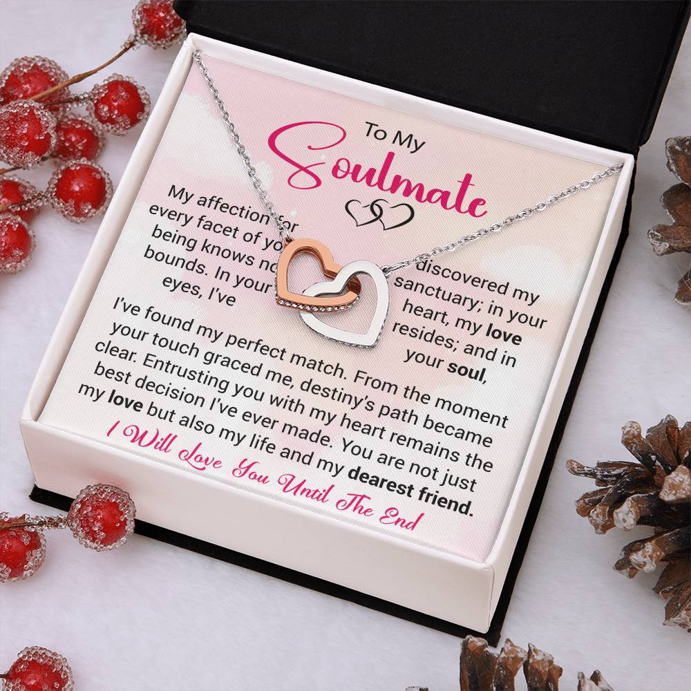 To My Soulmate | The Interlocking Hearts Necklace