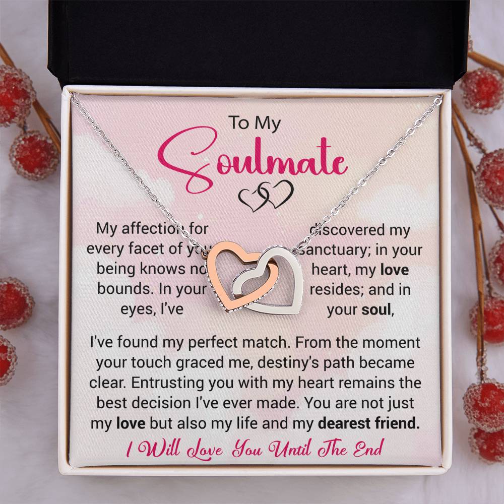 To My Soulmate | The Interlocking Hearts Necklace