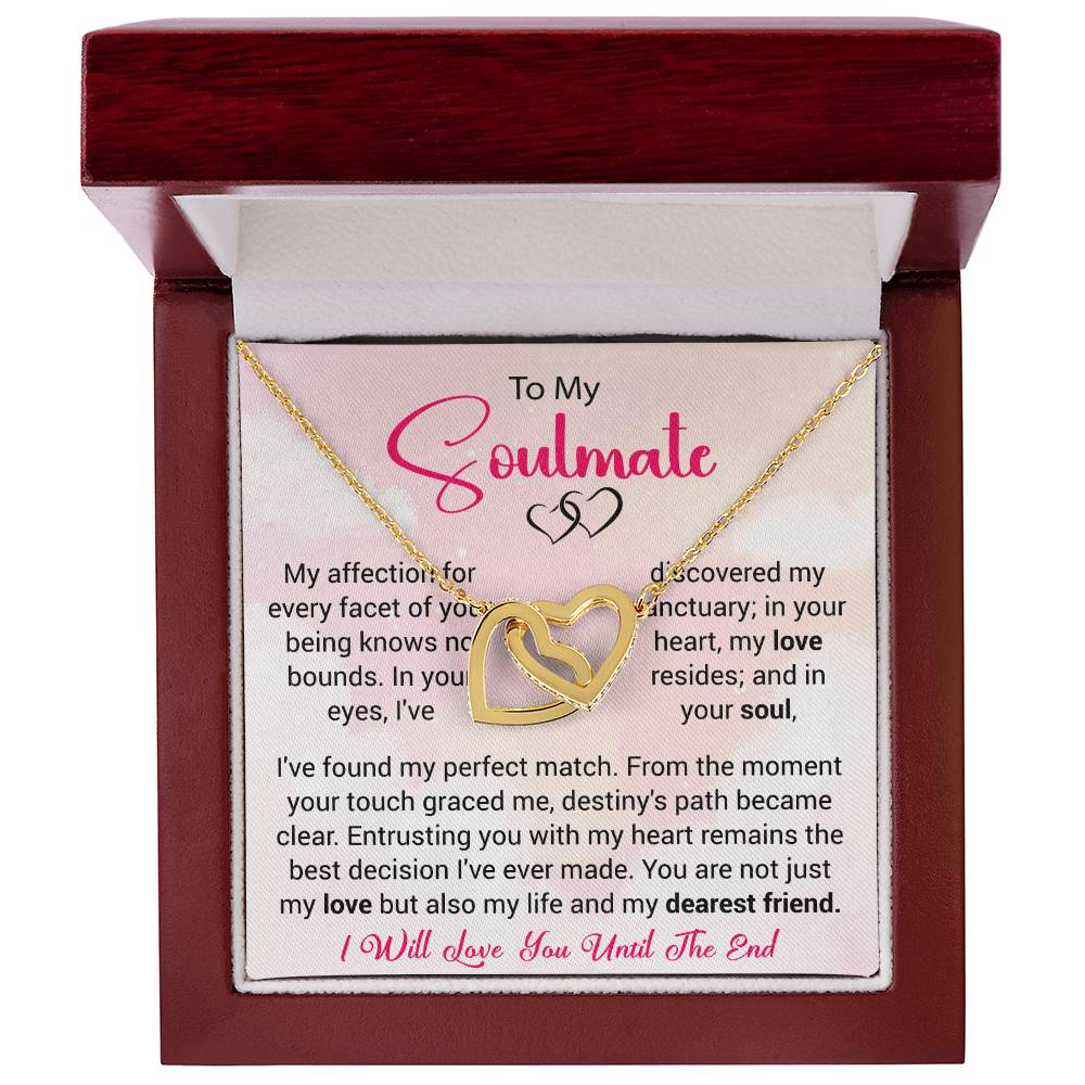 To My Soulmate | The Interlocking Hearts Necklace