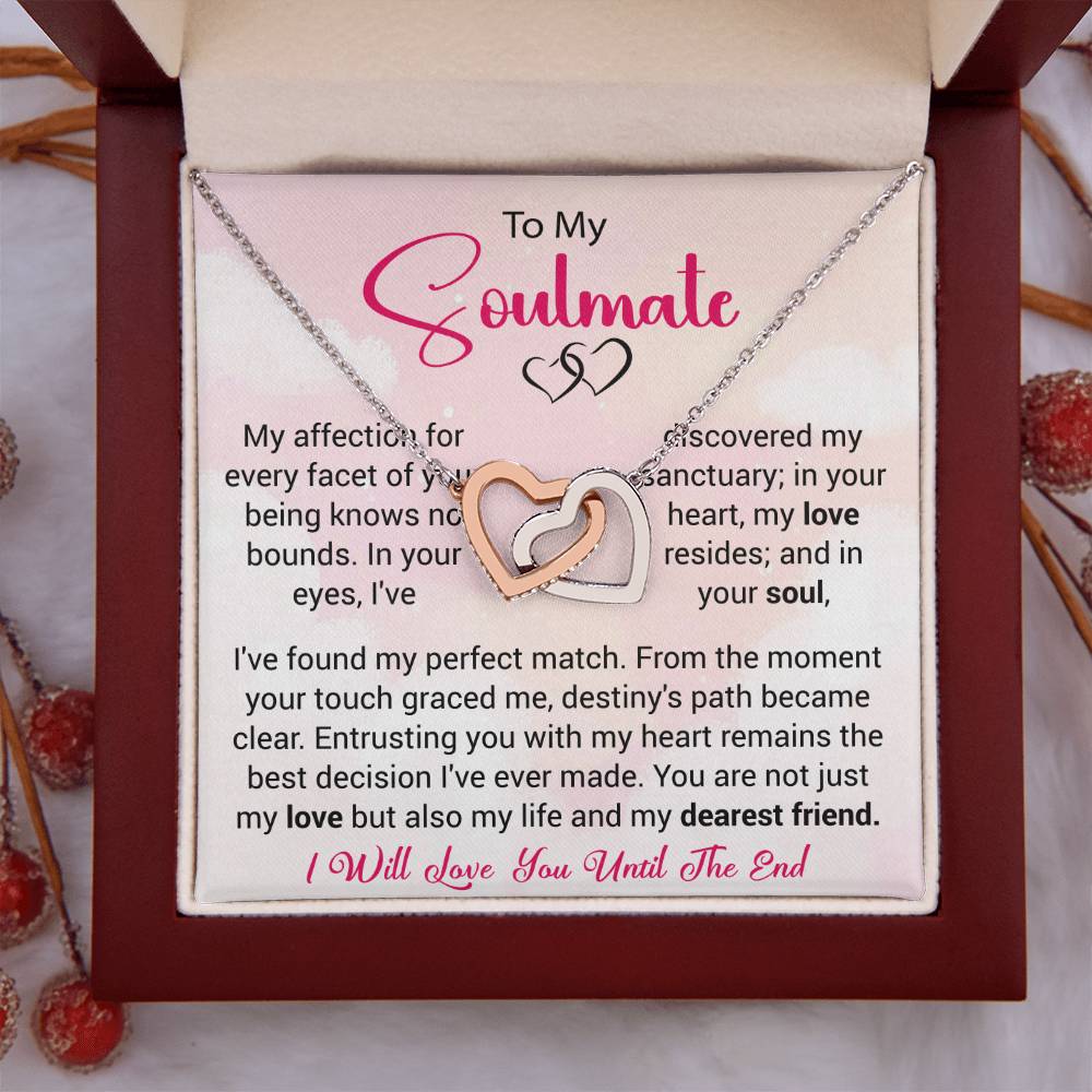 To My Soulmate | The Interlocking Hearts Necklace