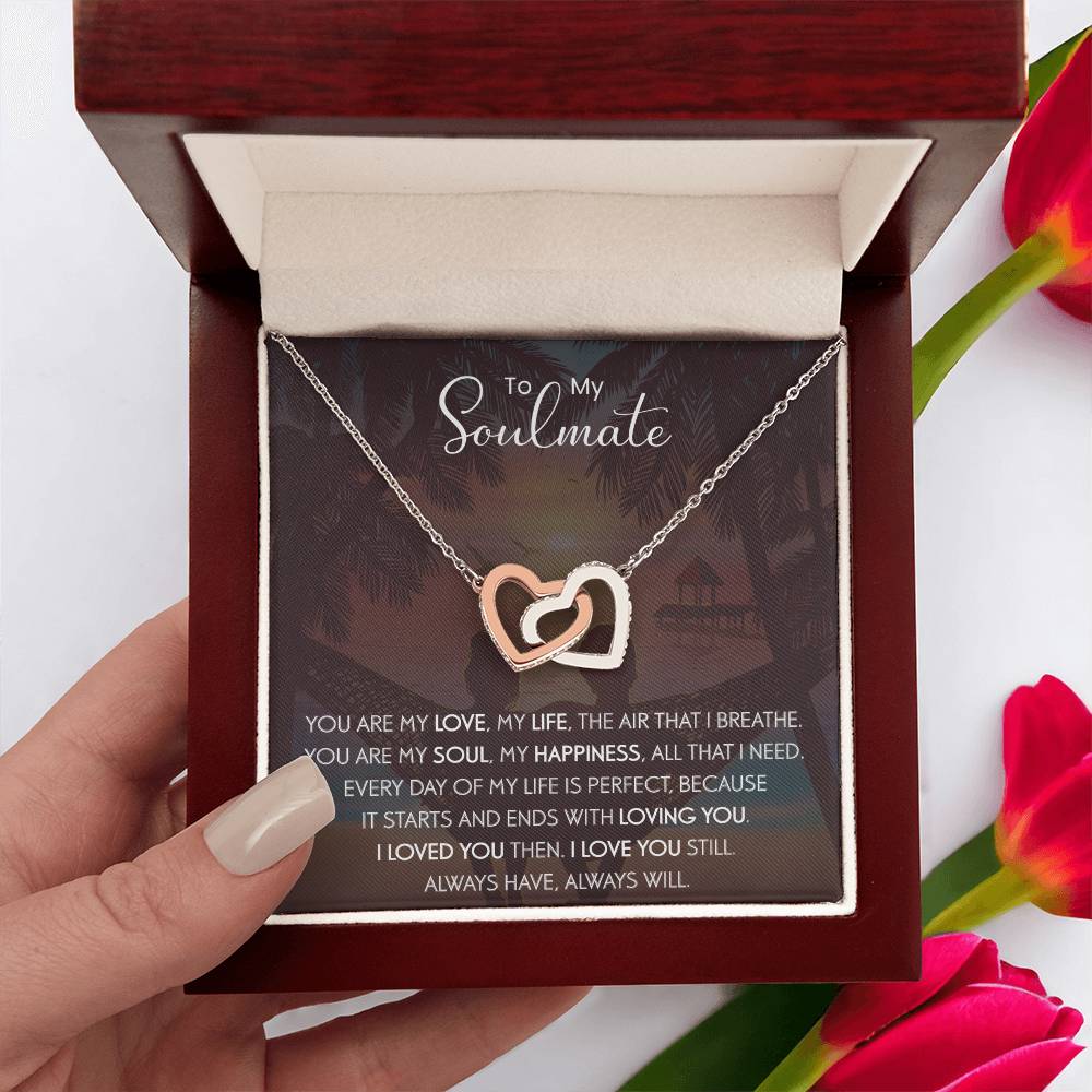 To My Soulmate | The Interlocking Hearts necklace