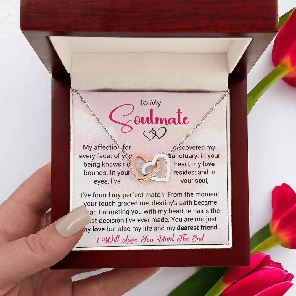 To My Soulmate | The Interlocking Hearts Necklace