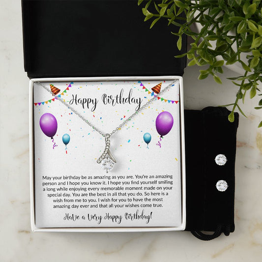 Have A Very Happy Birthday | The Alluring Beauty Necklace and Earring Set