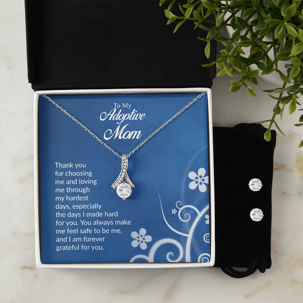 To My Adoptive Mom | The Alluring Beauty Necklace and Earring Set