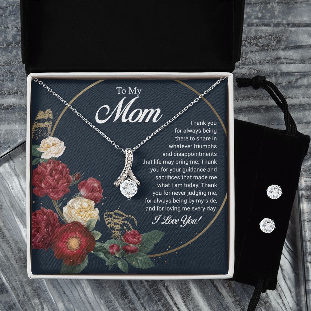 To My Mom | I Love You | The Alluring Beauty Necklace and Earring Set