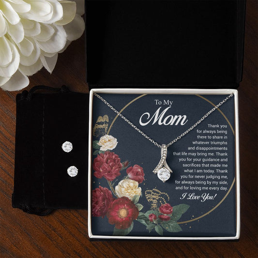 To My Mom | I Love You | The Alluring Beauty Necklace and Earring Set