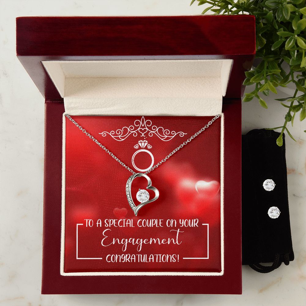 Congratulations On Your Engagement | The Forever Love Necklace and Earring Set