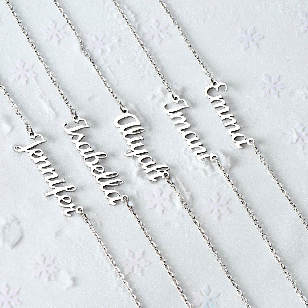 To My Mom | I Wish To Say Thank You | Personalized Name Necklace