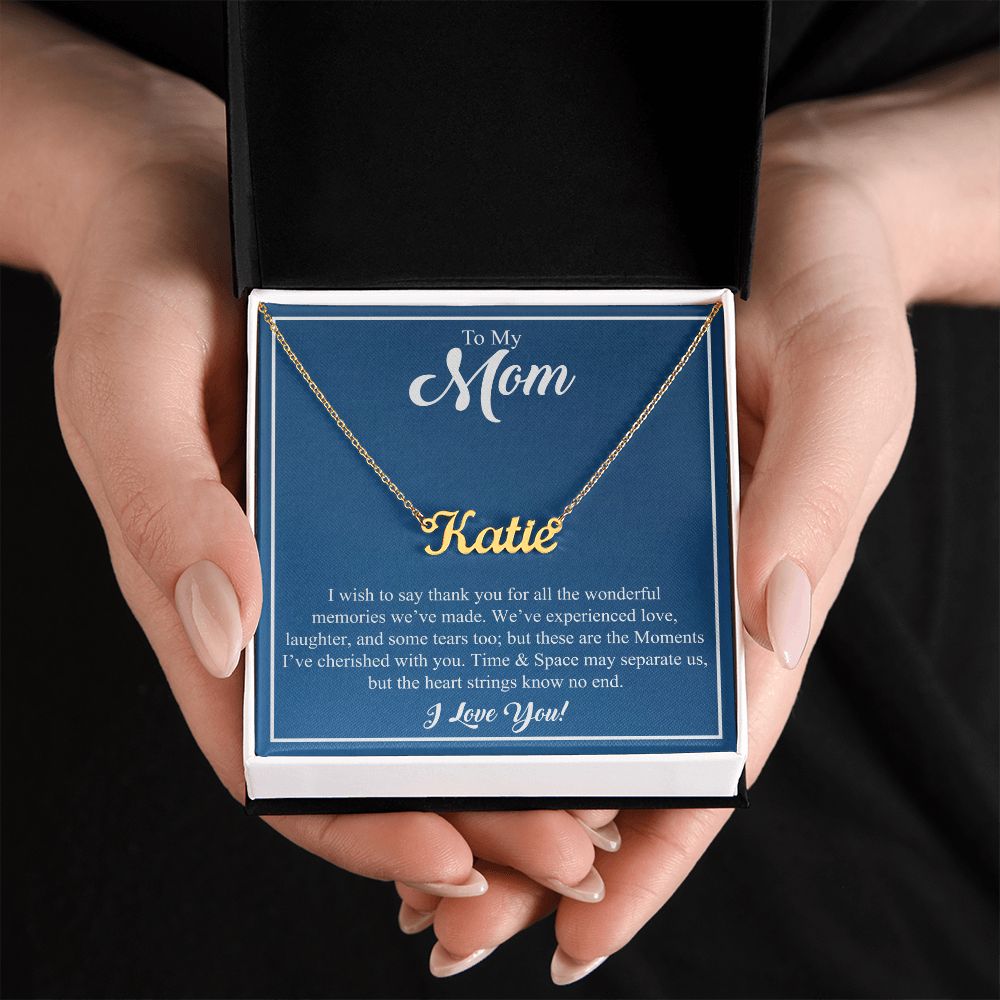 To My Mom | I Wish To Say Thank You | Personalized Name Necklace