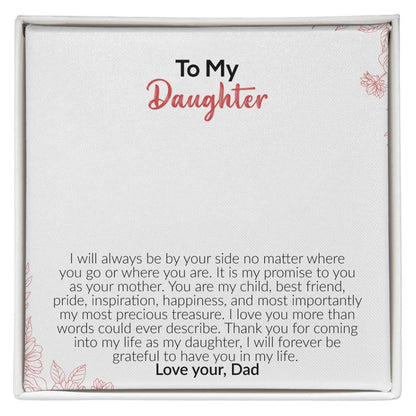 To My Daughter | Love Your Dad | Name Necklace + Heart