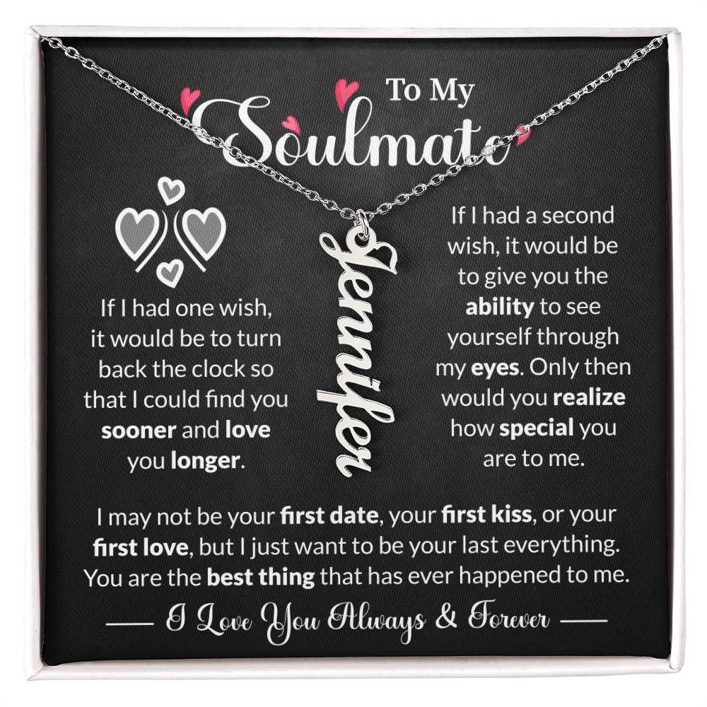 To My Soulmate | Personalized Name Necklace