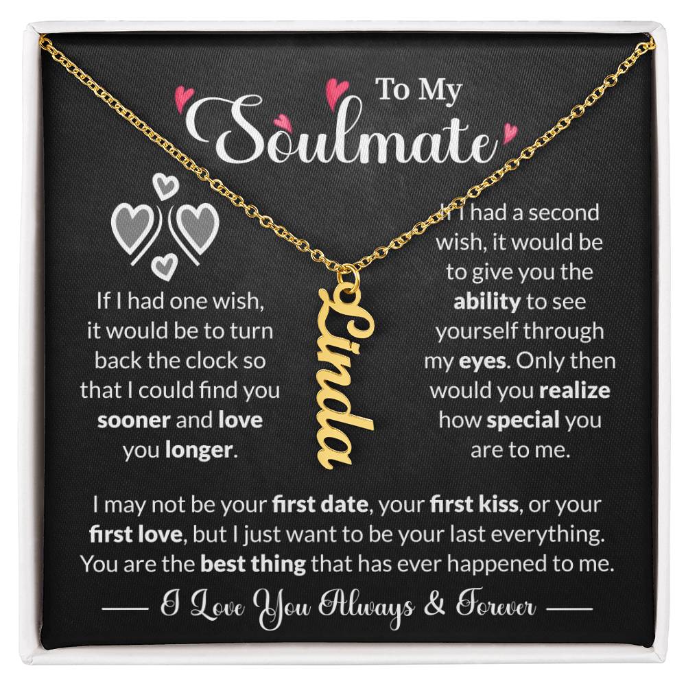 To My Soulmate | Personalized Name Necklace