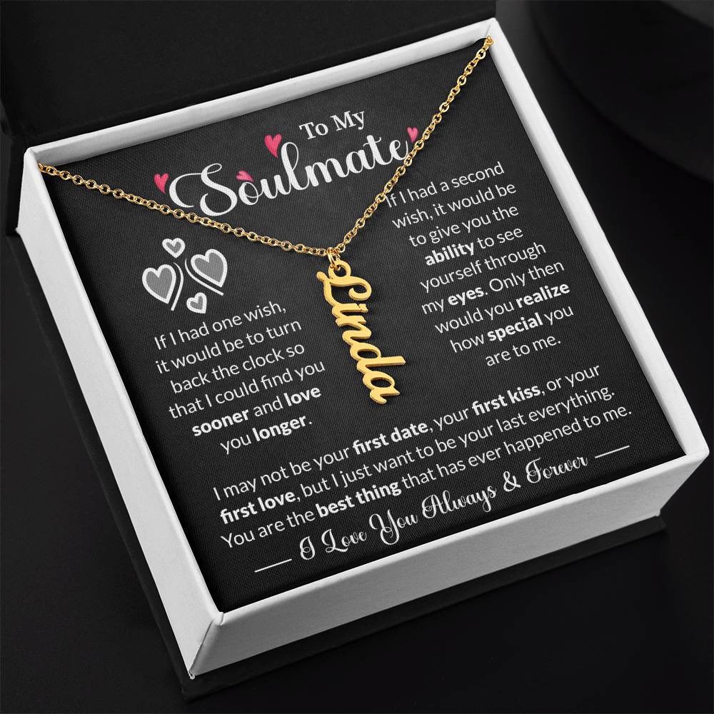 To My Soulmate | Personalized Name Necklace