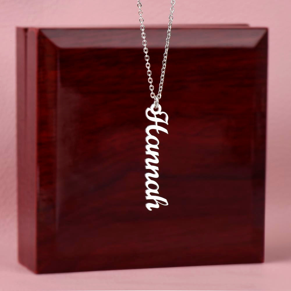 To My Godmother | Personalized Vertical Name Necklace