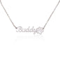 Personalized Paw Print Name Necklace