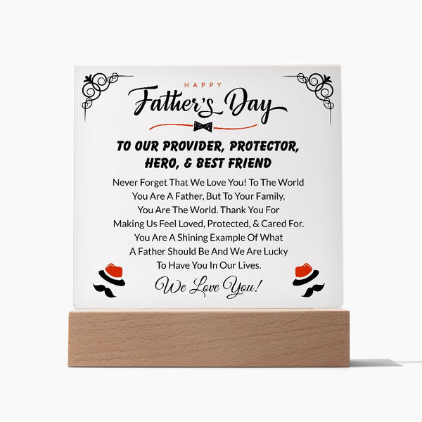 Happy Father's Day | We Love You | Square Plaque