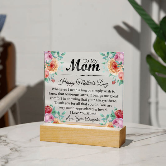 To My Mom | Happy Mother's Day | Square Plaque