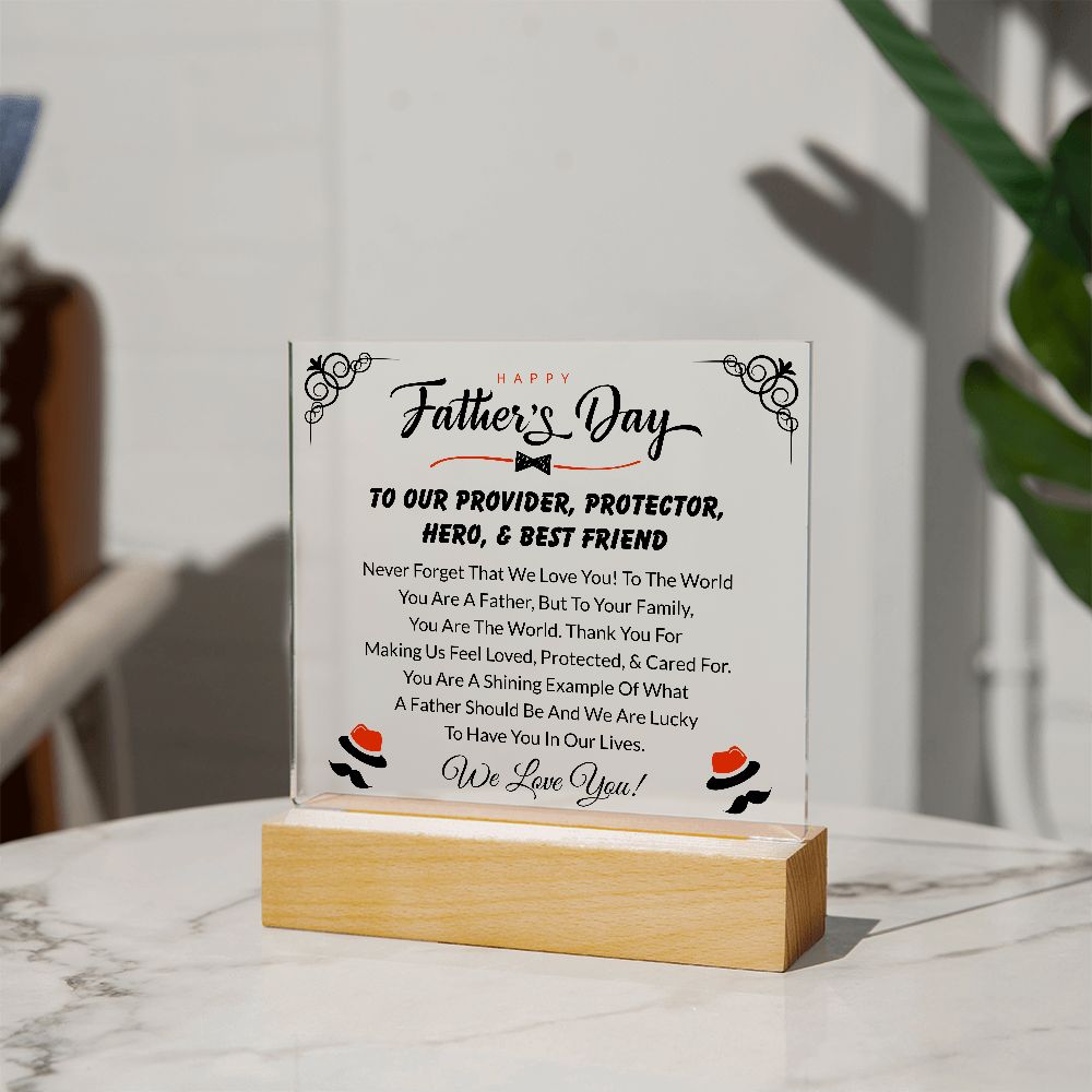 Happy Father's Day | We Love You | Square Plaque