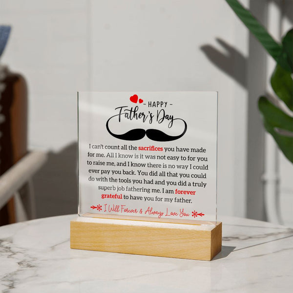 Happy Father's Day | Square Acrylic Plaque