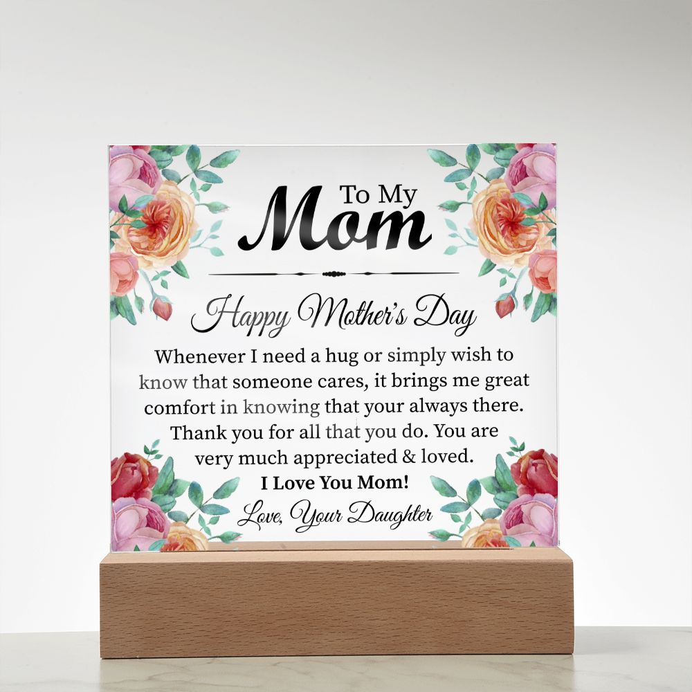 To My Mom | Happy Mother's Day | Square Plaque