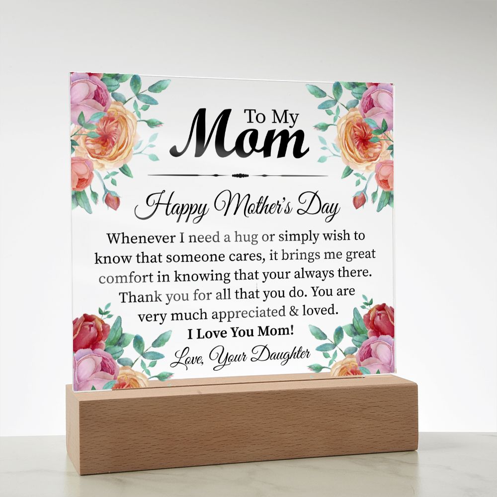 To My Mom | Happy Mother's Day | Square Plaque