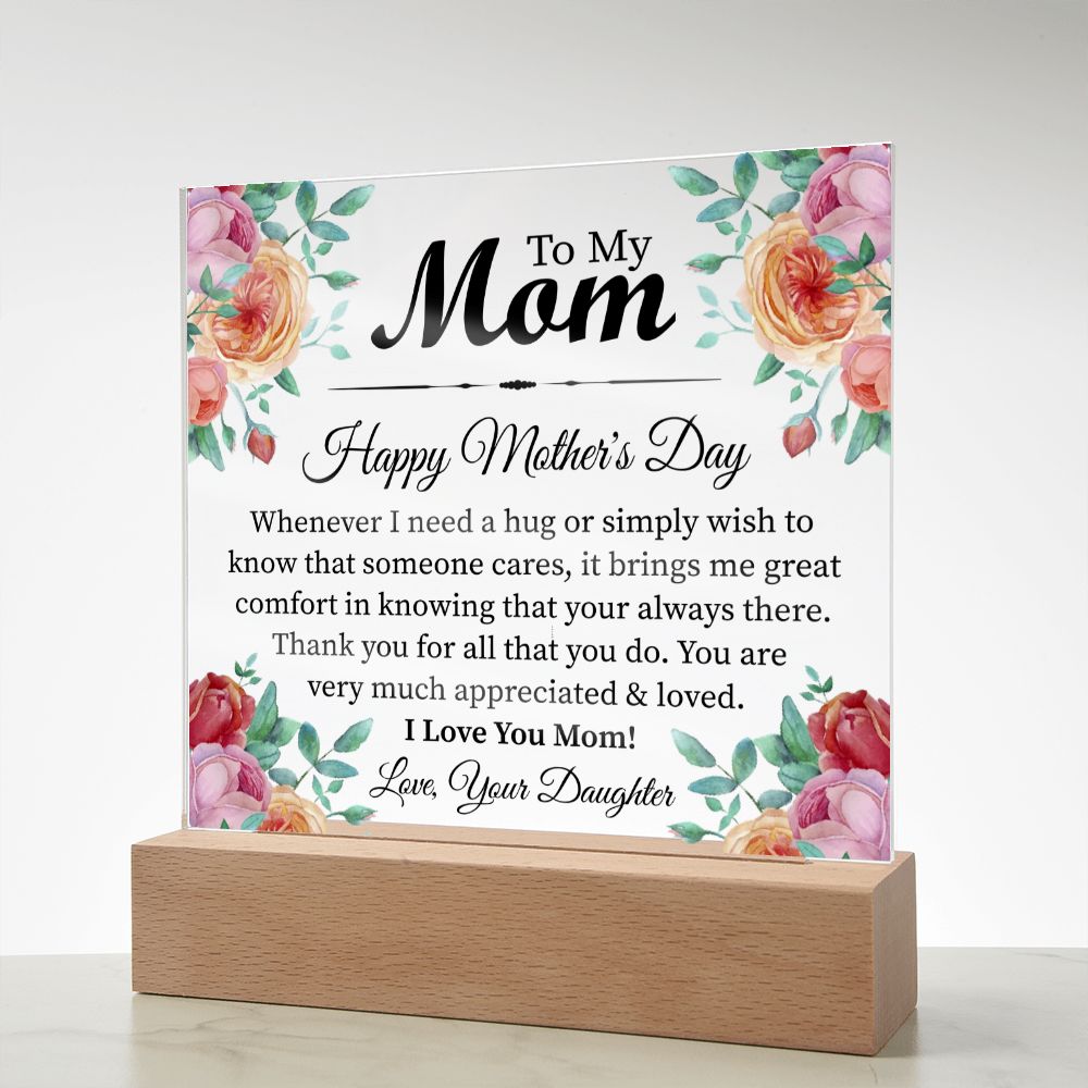 To My Mom | Happy Mother's Day | Square Plaque