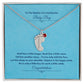 To The Mother Of A Handsome Baby Boy | Custom Baby Feet Necklace with Birthstone
