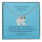 To The Mother Of A Handsome Baby Boy | Custom Baby Feet Necklace with Birthstone