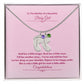 To The Mother Of A Beautiful Baby Girl | Custom Baby Feet Necklace with Birthstone