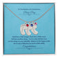 To The Mother Of A Handsome Baby Boy | Custom Baby Feet Necklace with Birthstone