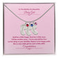To The Mother Of A Beautiful Baby Girl | Custom Baby Feet Necklace with Birthstone