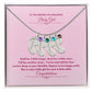 To The Mother Of A Beautiful Baby Girl | Custom Baby Feet Necklace with Birthstone