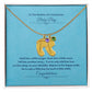To The Mother Of A Handsome Baby Boy | Custom Baby Feet Necklace with Birthstone