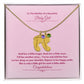 To The Mother Of A Beautiful Baby Girl | Custom Baby Feet Necklace with Birthstone