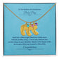 To The Mother Of A Handsome Baby Boy | Custom Baby Feet Necklace with Birthstone