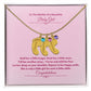 To The Mother Of A Beautiful Baby Girl | Custom Baby Feet Necklace with Birthstone