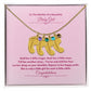 To The Mother Of A Beautiful Baby Girl | Custom Baby Feet Necklace with Birthstone