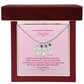 To The Mother Of A Beautiful Baby Girl | Custom Baby Feet Necklace with Birthstone