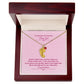 To The Mother Of A Beautiful Baby Girl | Custom Baby Feet Necklace with Birthstone