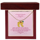 To The Mother Of A Beautiful Baby Girl | Custom Baby Feet Necklace with Birthstone