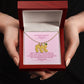 To The Mother Of A Beautiful Baby Girl | Custom Baby Feet Necklace with Birthstone