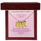 To The Mother Of A Beautiful Baby Girl | Custom Baby Feet Necklace with Birthstone