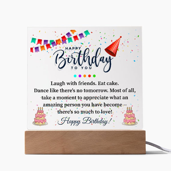 Happy Birthday To You | Square Acrylic Plaque