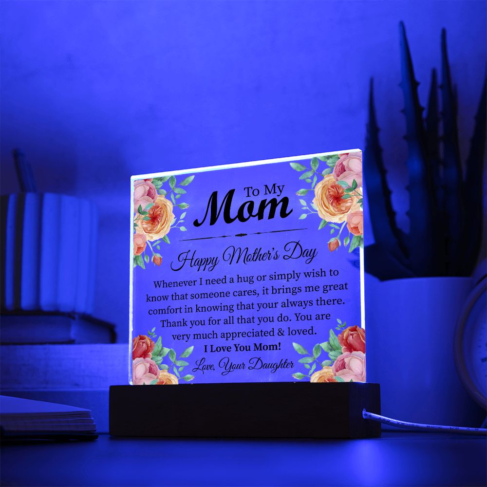 To My Mom | Happy Mother's Day | Square Plaque