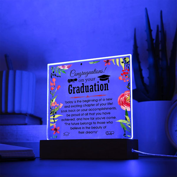 Congratulations | On Your Graduation | Square Plaque