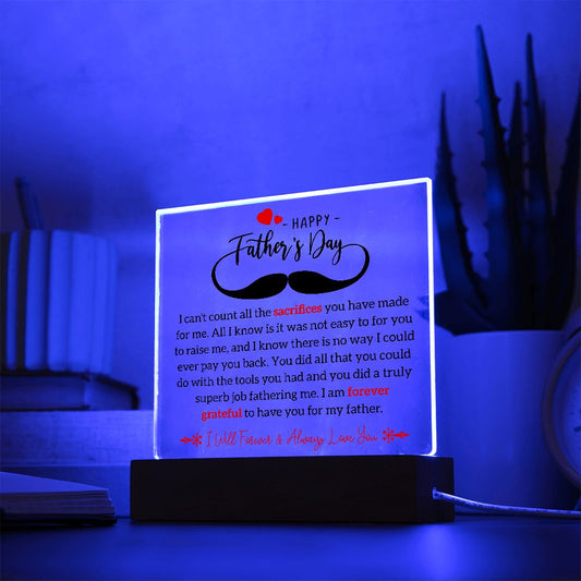 Happy Father's Day | Square Acrylic Plaque