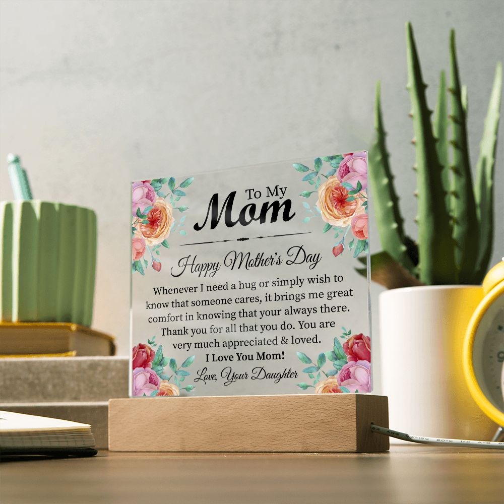 To My Mom | Happy Mother's Day | Square Plaque