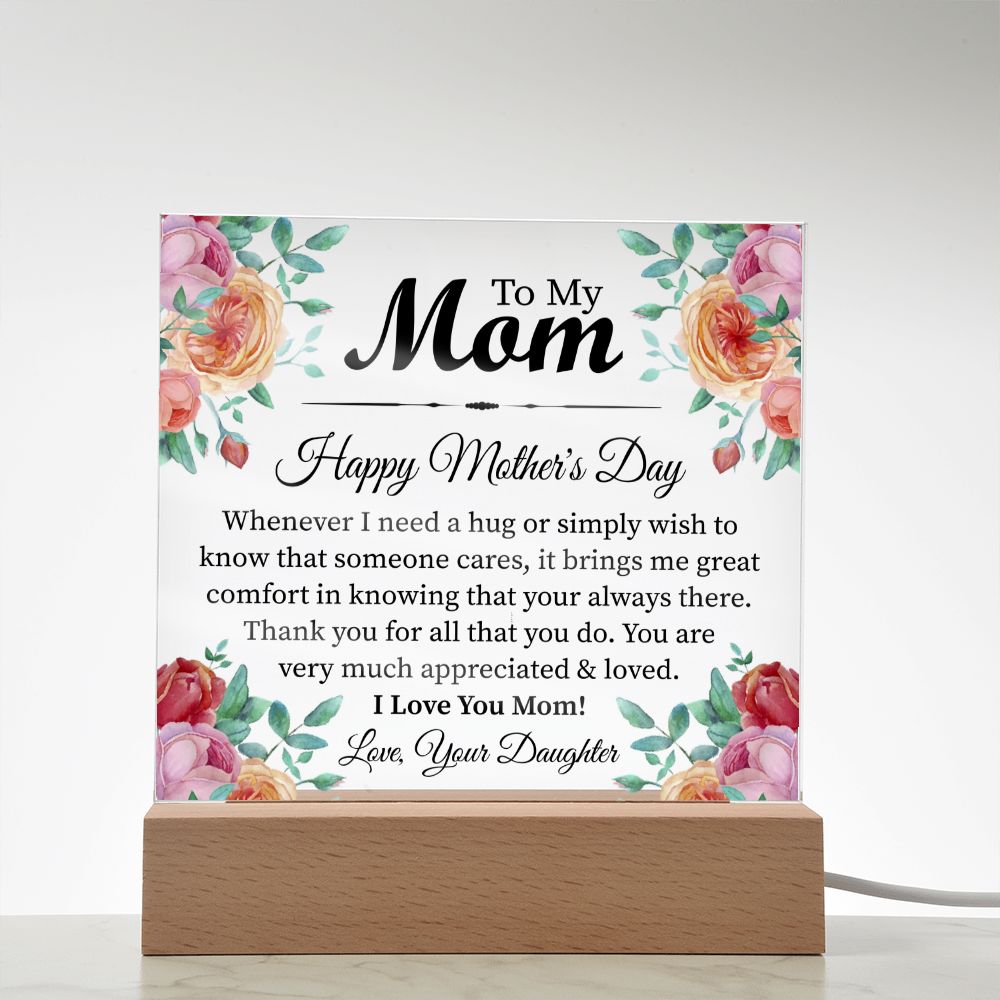 To My Mom | Happy Mother's Day | Square Plaque